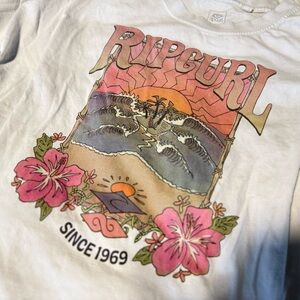 Rip Curl Loose fit Crop Tee with Sunset Floral Design